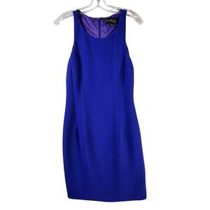 Nicole Miller New York Sleeveless Sheath Dress Women Size 8 Royal Blue